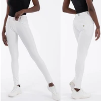 melody white pants faux leather womens sweatpants long skinny slim push up full length leggings shapewear pants free shipping