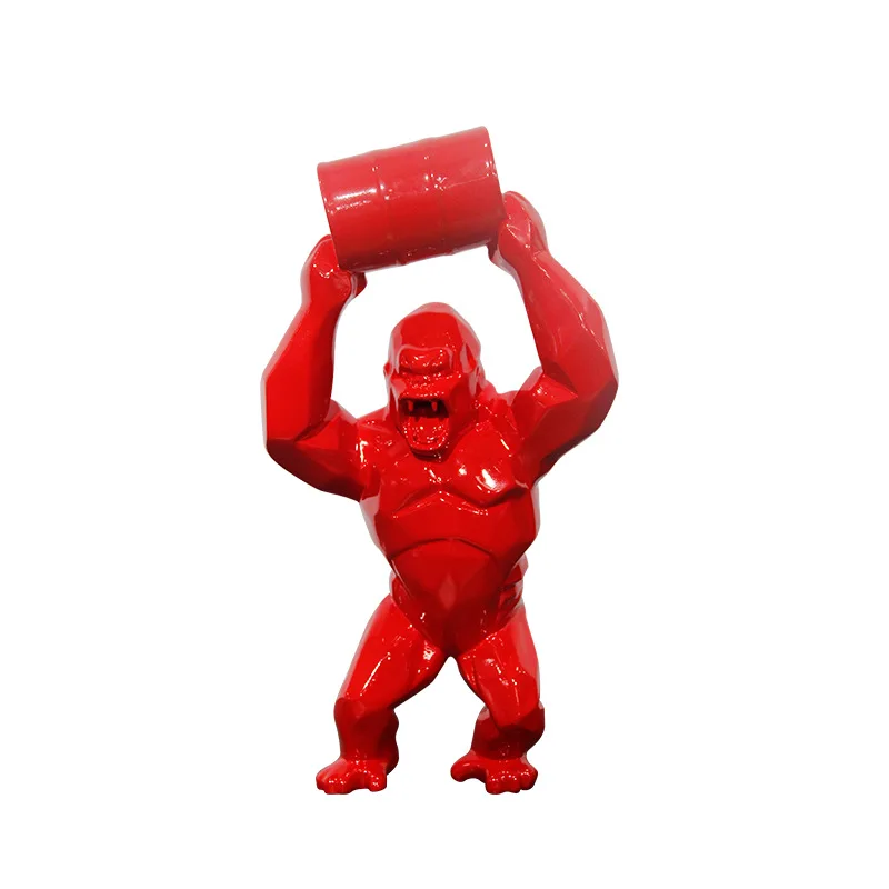 65 см большая геометрическая обезьяна King Kong украшение для гостиной Горилла скульптура FRP современная статуя подарок на день рождения для свадьбы R3541