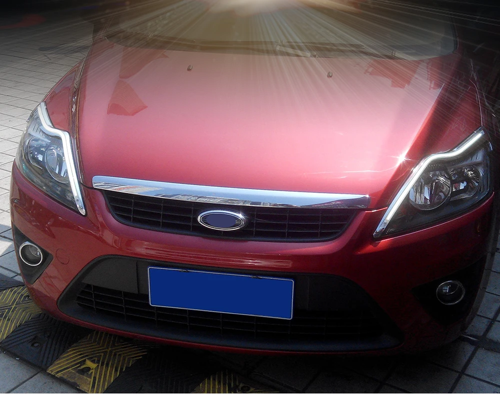 2 шт. для Ford Focus 2 MK2 2009 2010 2011 светодиодный фонарь для автомобиля украшение фар желтый указатель поворота DRL светодиодный фонарь дневного света