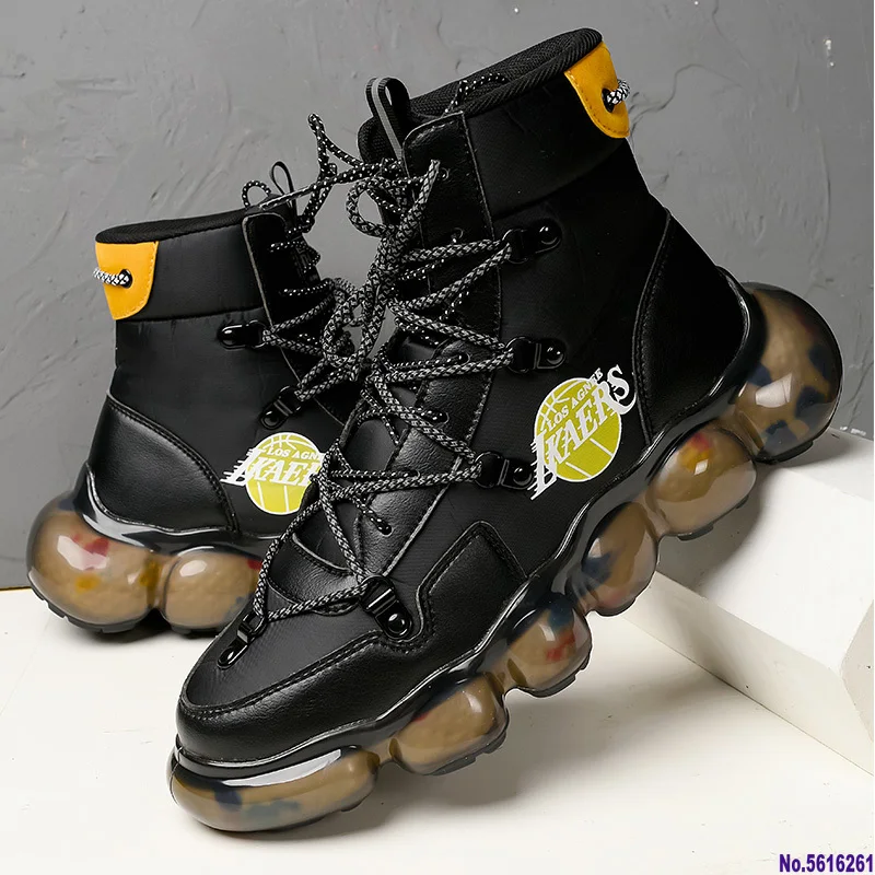 Мужские кроссовки с высоким верхом обувь для бега комбинированной подошвой