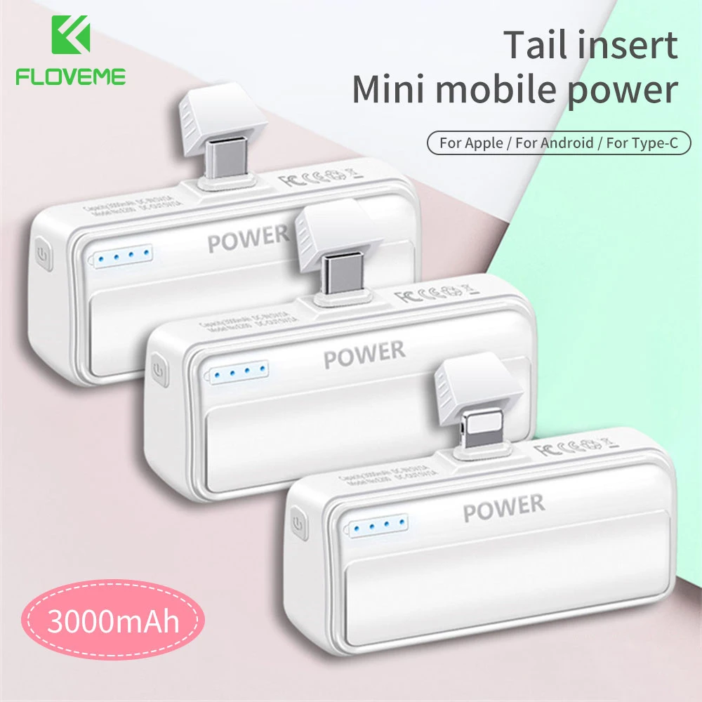 Портативное зарядное устройство FLOVEME 3000 мАч для Xiaomi Mi|Внешние аккумуляторы| |