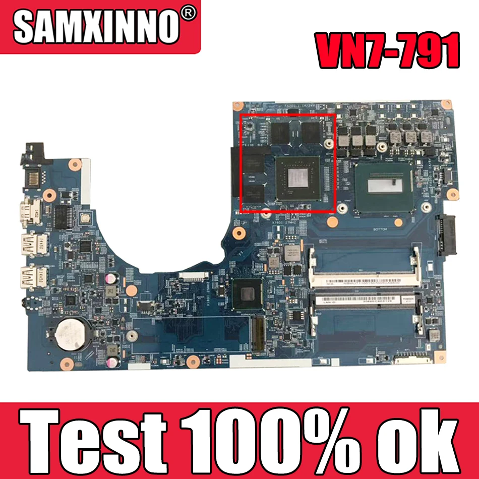 Материнская плата For ACER 14203-1M для ноутбука Aspire VN7-791 VN7-791G с процессором I7-4720HQ, проверена и работает исправно.