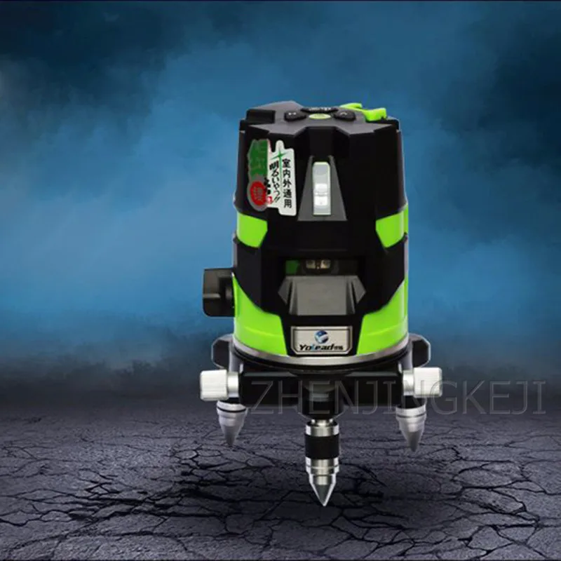 Зеленый светильник спиртовой уровень лазерный инфракрасный 3 линии бликов 360 °