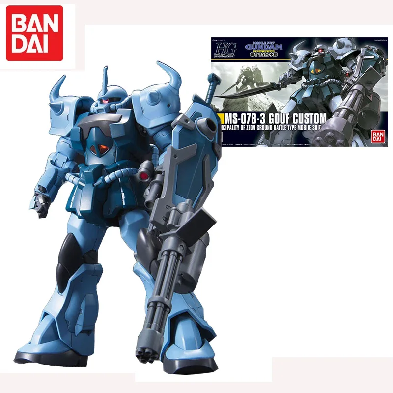 

Оригинальная фигурка Bandai HGUC 1/144 MS-07B-3 GOUF, персонализированная Модель, аниме, фигурка с орнаментом, скульптура, сборная игрушка в подарок