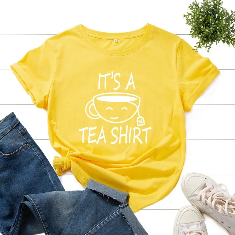 

Summer Women T-shirt 100% Cotton Short Sleeve Tea Letter Print Female Fashion Casual T Shirt Ladies Vintage O-Neck Daily Tee Top