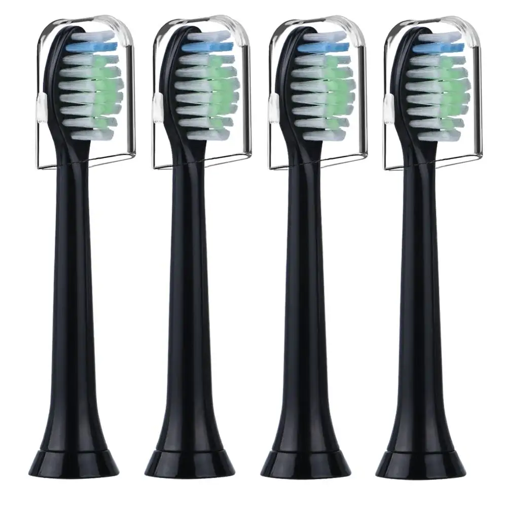 Сменные насадки для зубных щеток Philips Sonicare Diamond Clean, Sonicare ProtectiveClean, с гигиеническими колпачками, 16 шт. HX6064, черный