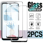 Защитное стекло для Realme C21 C15 C12 C11 C3, черная рамка, закаленное стекло es с полным покрытием, пленка для OPPO Realme 7 C 12, 2 шт.