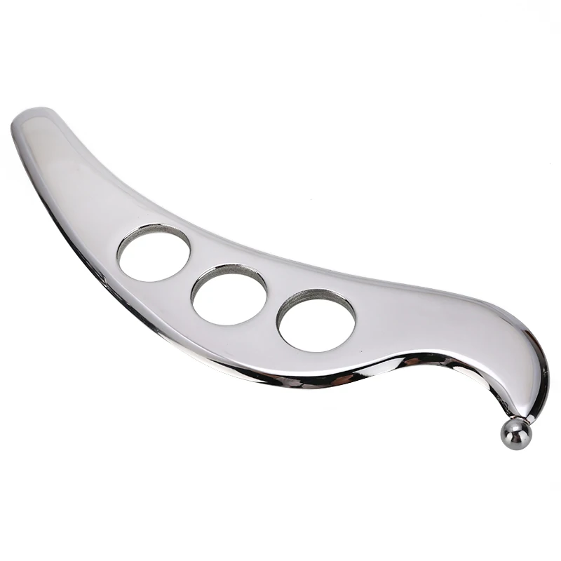 1 шт. Серебряный инструмент Gua Sha из нержавеющей стали Gua Sha пластина для натуротерапии массажный инструмент из мягкой ткани