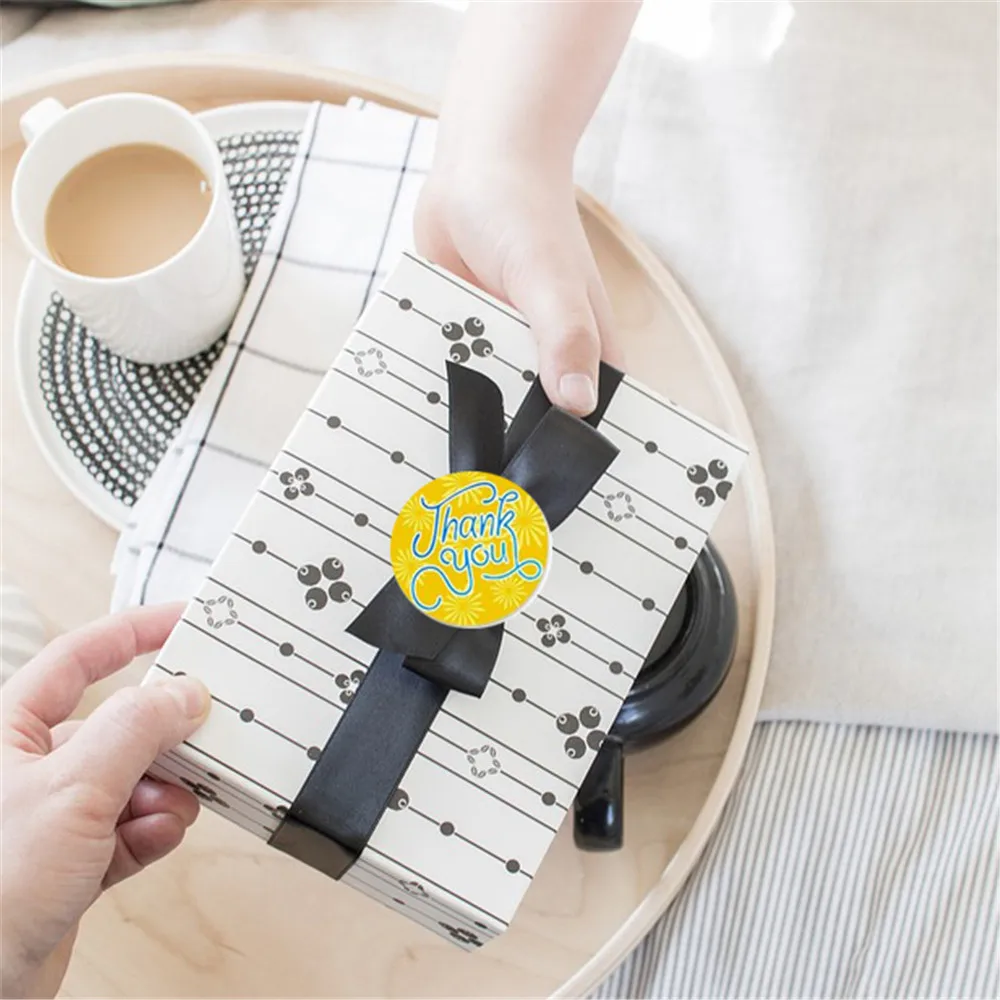 

500Pcs/Roll Thank You Stickers for Baking Seal Labels 1 Inch Gift Packaging Stickers Birthday Party Offer Stationery Sticker