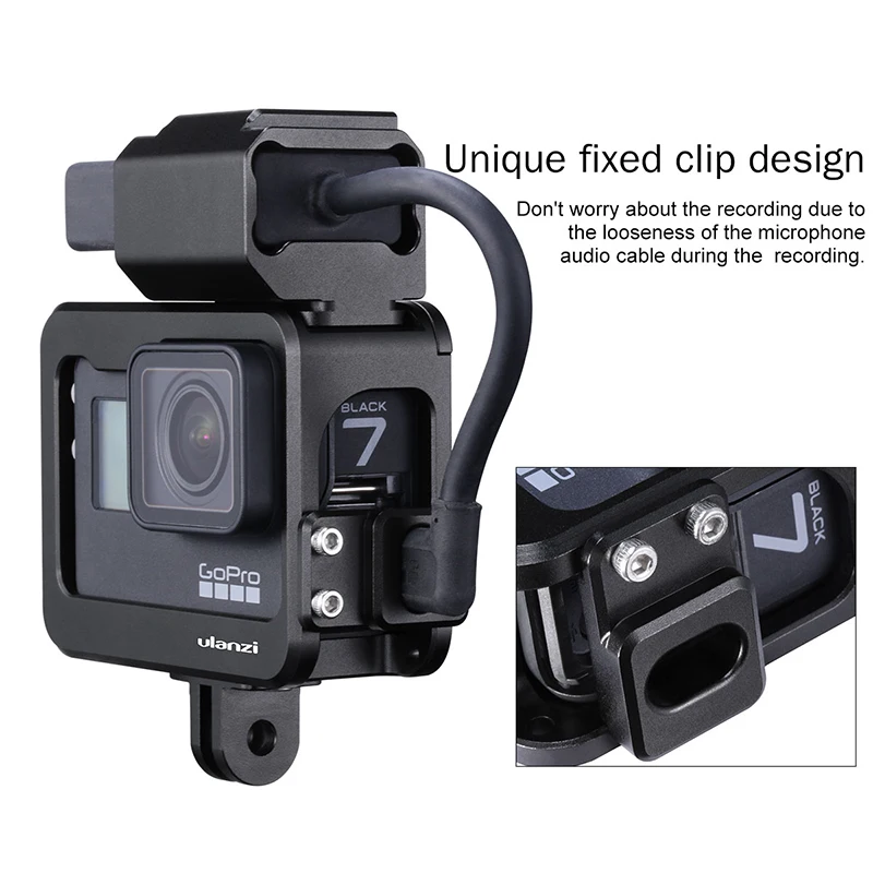 Ulanzi V3 Pro металлический Vlog чехол клетка для Gopro Hero черный 7 6 5 холодный чехол для обуви с батарея для микрофона адаптер микрофонный зажим для кабеля