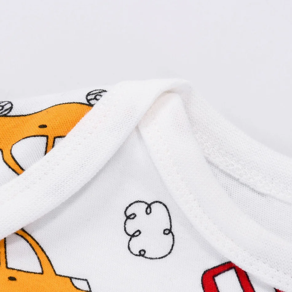 

PatPat New Arrival Spring and Summer 3-Pack Car or Stripe Print Long-sleeve Rompers Baby's Clothing