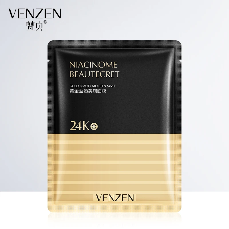 VENZEN увлажняющая Антивозрастная 24k Золотая маска для ухода за кожей лица сужающая