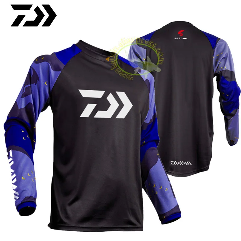 

2021 Summer Quick Dry Fishing Long-sleeve Clothing Dawa Fishing Sweatshirt Breathable Anti-uv Sun Autumn Man Fishing Jersey