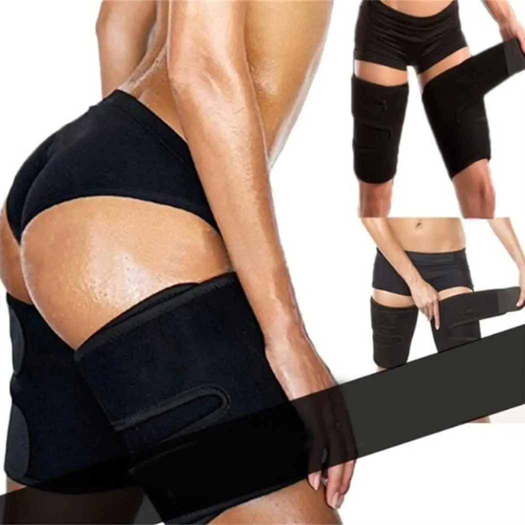 Женщины Мужчины Спорт бегущие ноги Shaper коробка упаковки Opp мешок ремень черный