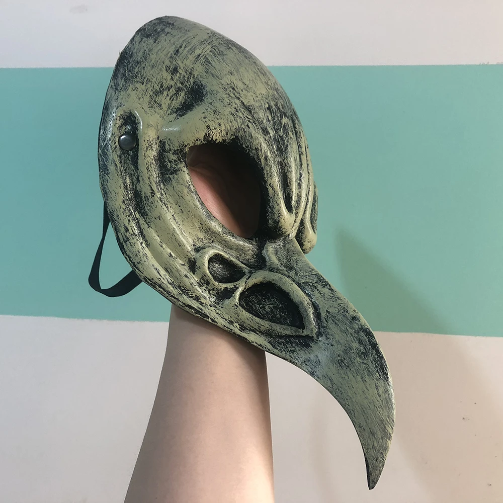 Карнавальные венецианские маски с длинным носом в виде птицы на Хэллоуин маска