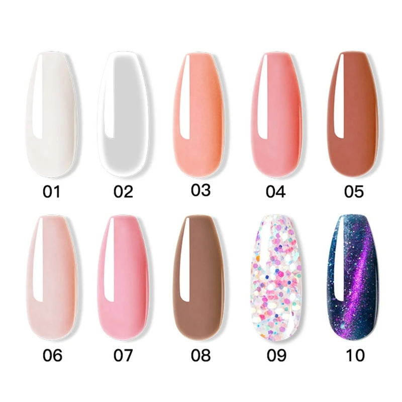 

Builder UV Gel Quick Building Nail Tips Finger Extension Brush Top Base Coat Transparent False Nails Manicure Decoration Tool