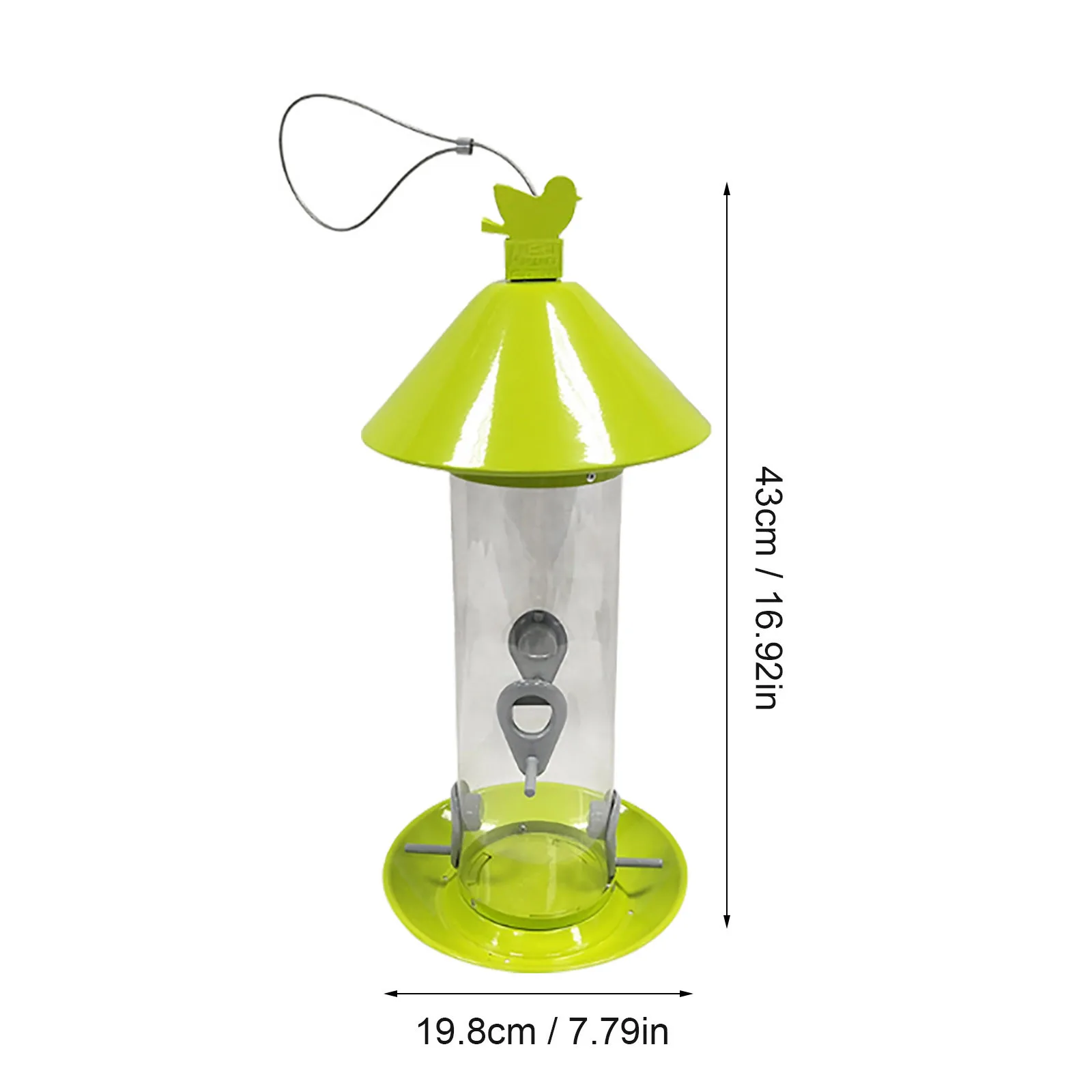 

Metal Bird Feeder Outdoor Hanging Feeder Bowl Feeding Garden Tree Green Four Leaking Holes Garden Decorat Feeding Supplies