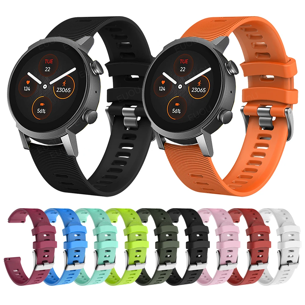 

Silicone wrist strap For TicWatch E3 Watchband For TicWatch GTH band 20mm bracelet replace accessories wriststrap watchbelt