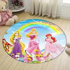 Детский круглый короткий плюшевый коврик Disnye для принцессы, декоративный ковер для комнаты девочек, прикроватный коврик, коврик для стула, большие коврики для гостиной, подарок