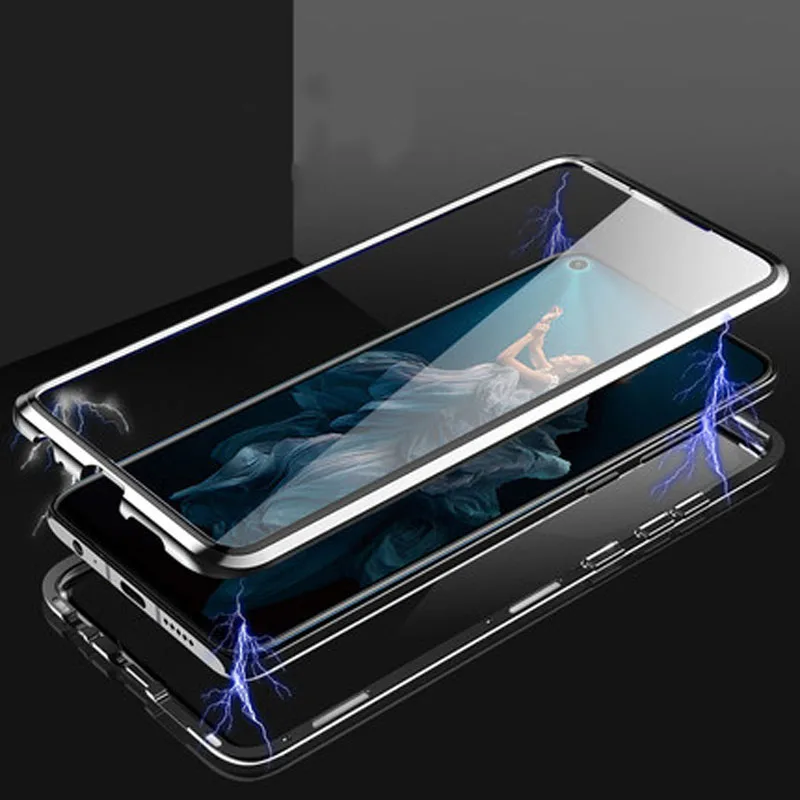 Роскошный Магнитный адсорбционный чехол для huawei Honor 20 S, металлическая рамка, Doubl, боковая стеклянная крышка, Honor20S, защитный чехол для телефона, оболочка