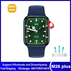 Смарт-часы M26 Plus, для мужчин и женщин, беспроводное зарядное устройство 2021 дюйма, Bluetooth, для Android, iOS, PK w56, HW22, w37, 1,75