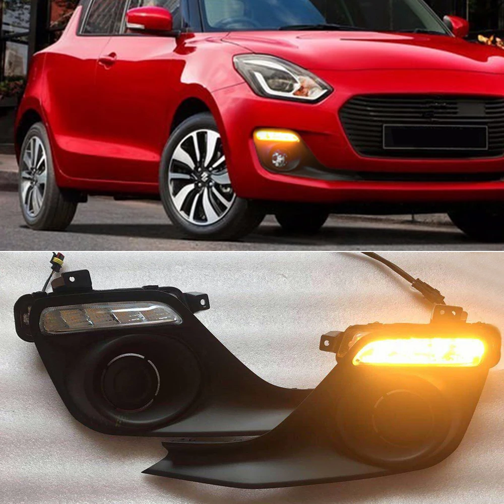 Автомобильный мигающий 2 шт. для Suzuki Swift 2017 2018 2019 светодиодный дневный ходовой