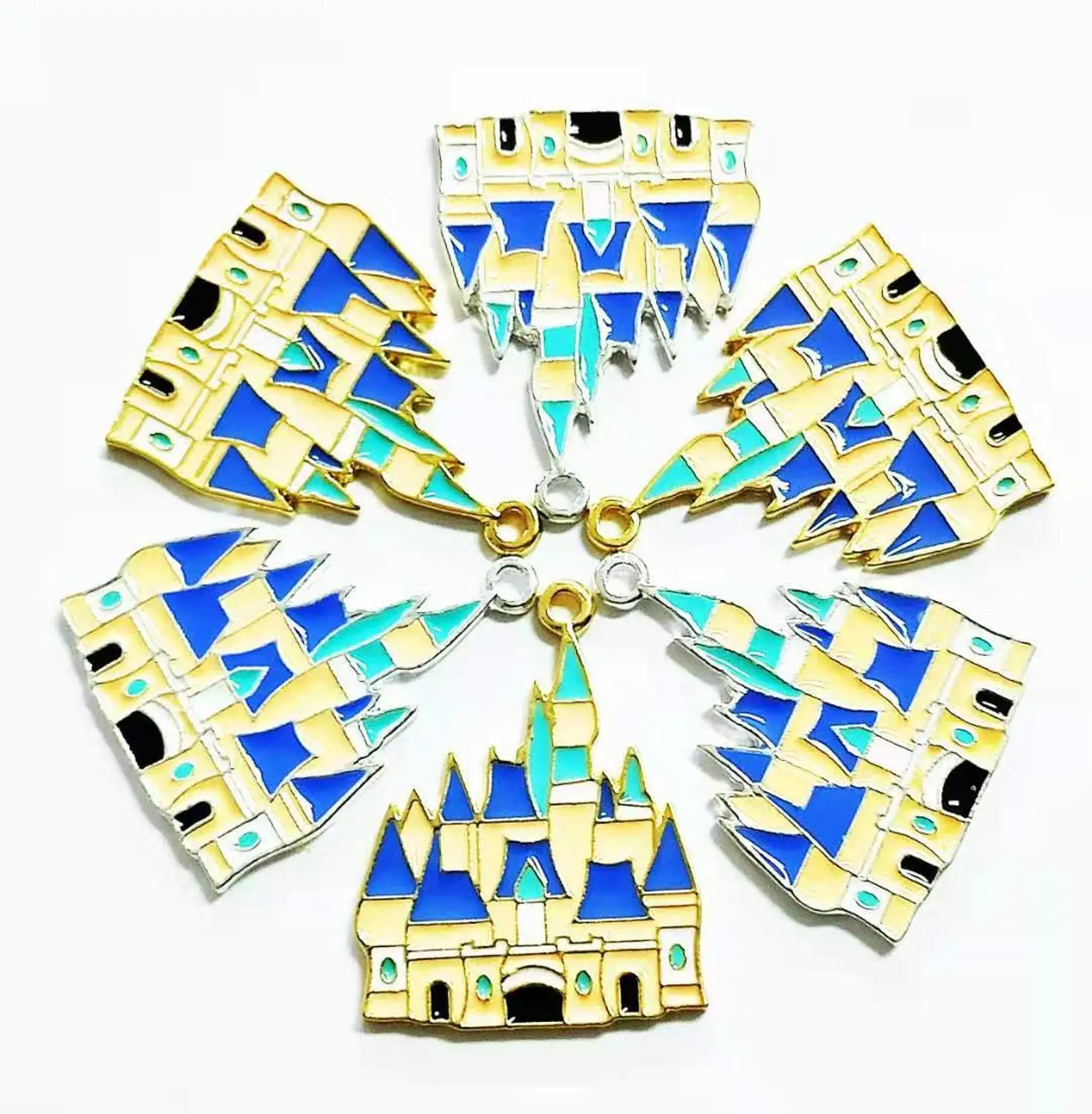 

20pcs castle charms for women DIY jewelry accessories