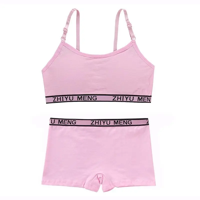 

Young Girls Underwear Set Teenage Clothes Sets Teenager Sport Training Teen Bra and Panties Sets 8-14Y