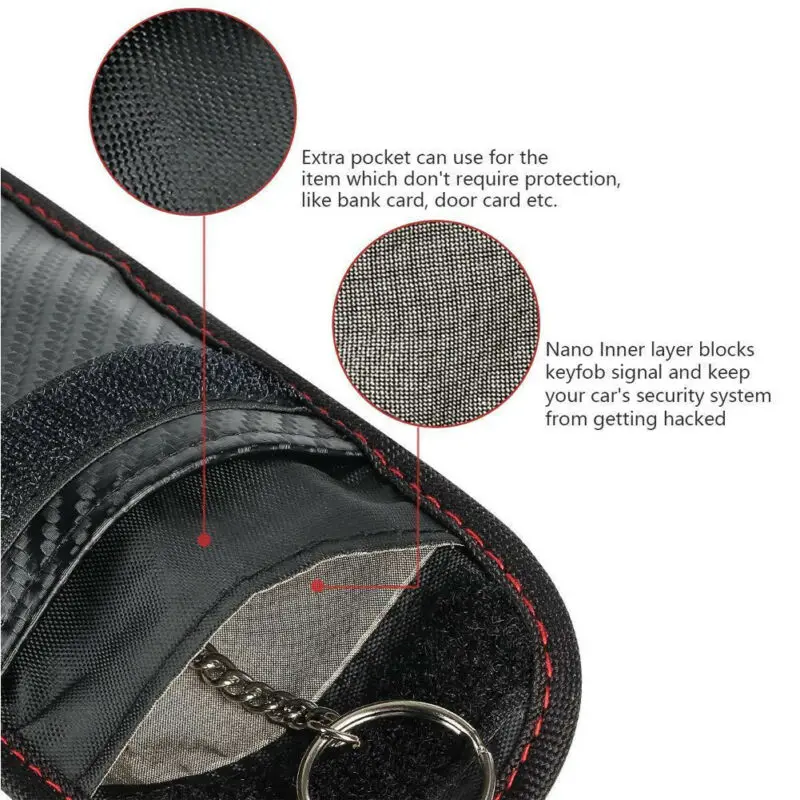 Мужская сумка для ключей в деловом стиле с защитой от кражи Фарадея защитная
