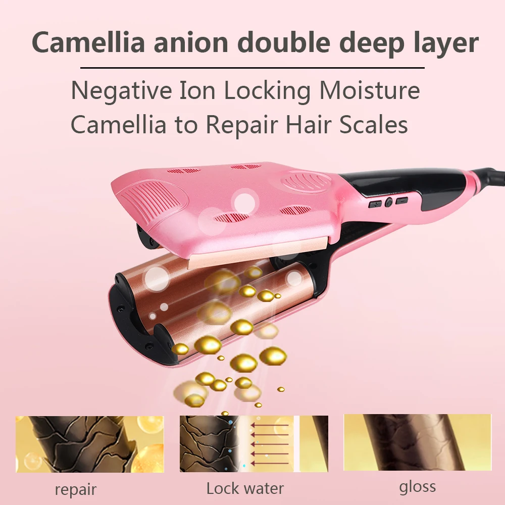 Professional Tourmaline Ceramic Heating wave hair straighteners Fast Warm-up Crimper curler corrugated Iron styling tools | Красота и