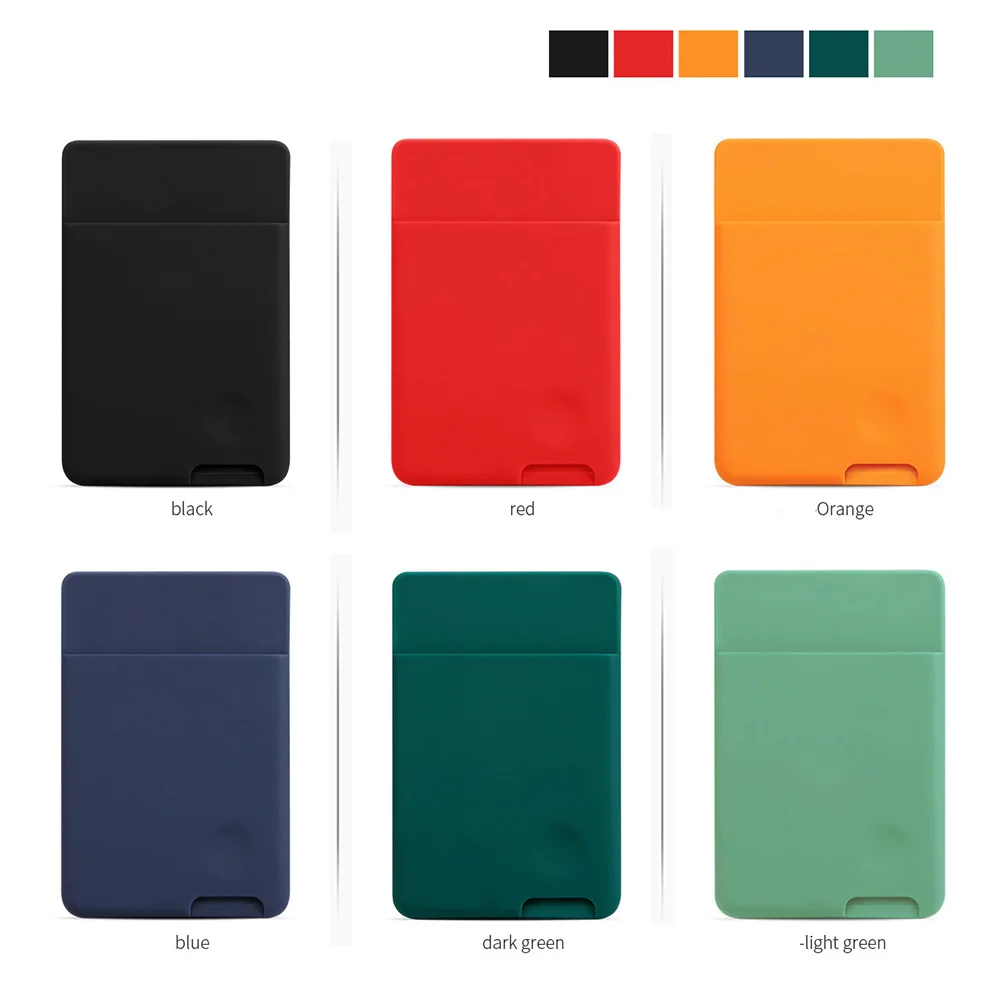 

Original Silicone Back Cover for 3M Adhesive ID Card for iPhone, Galaxy and Most Smartphones Case IC Credit Card Holder Wallet