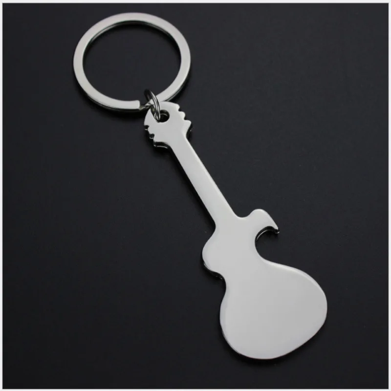 Beer Bottle Opener Key Chain Mini Guitar Kitchen Keychain Metal Bar Tool EDC Keyring Can Custom Logo Gift For Friendship 2021 | Украшения и