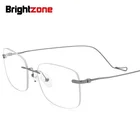 Очки без оправы для мужчин и женщин, ульсветильник титановые очки для близорукости, в ретро стиле