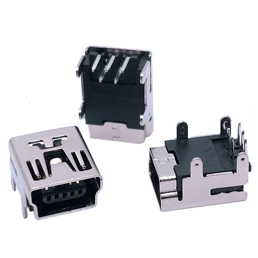 

10 шт. Mini USB Тип B 5-контактный перезаряжаемый разъем DIP Jack Stecker