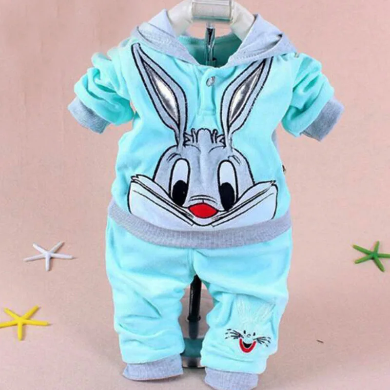 

Toddler Baby Boys Girls Clothing Set Velvet Cows Embroidery Long Sleeve Hoodie + Pants 2Pc Suit For Boy Baby Kids Clothing Sets