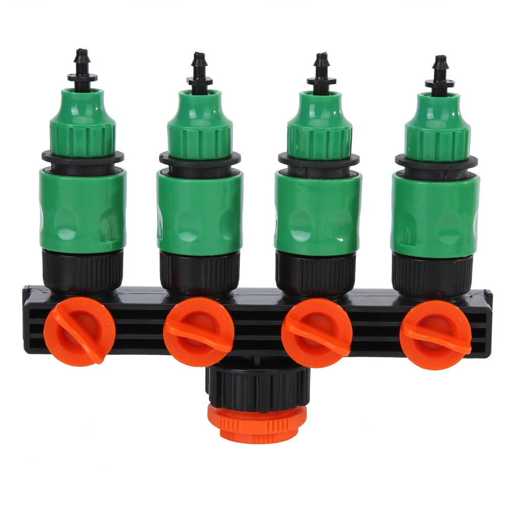 

Drip Irrigation 4 Way Garden Tap Splitter Hose Faucet Adapter Fittings Faucet Shunt Water Garden Accessories