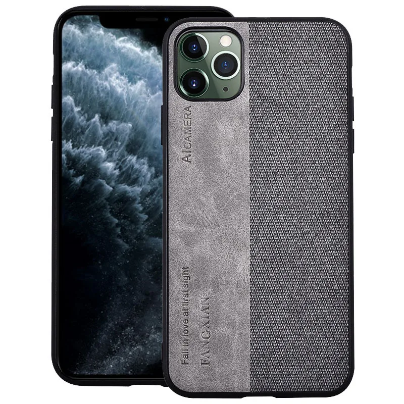 Роскошные Чехлы для iPhone 11 Pro Max 5 8 'ɶ 1'' 6 ''Обложка ткань + ПУ кожа