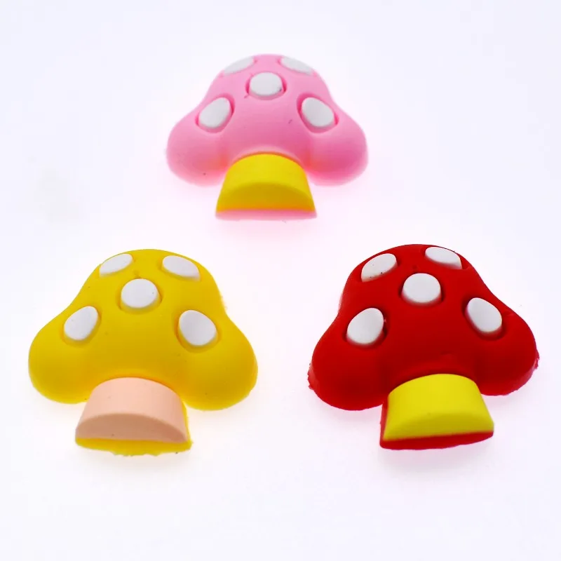10 Pcs Half 3D Red/Pink/Yellow Mushroom Kids DIY Soft Ornaments Fit Skirts/T shirts/Outfit/Pants Jewelery Decorations Patches |