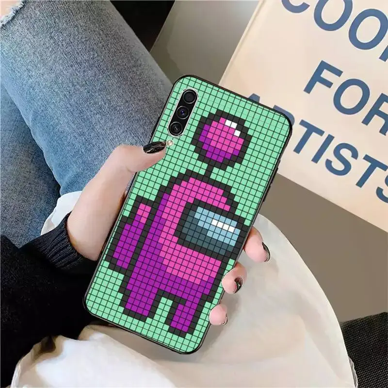 

Cartoons game Among Us Lattice style Phone Case For Samsung galaxy S 9 10 20 A 10 21 30 31 40 50 51 71 s note 20 j 4 2018 plus