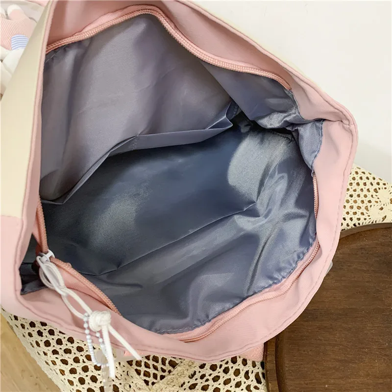 

New Women Kawaii Backpacks for Girls Multi-pocket Travel School Bag College Waterproof Transparent Pocket Cute Laptop Backpack