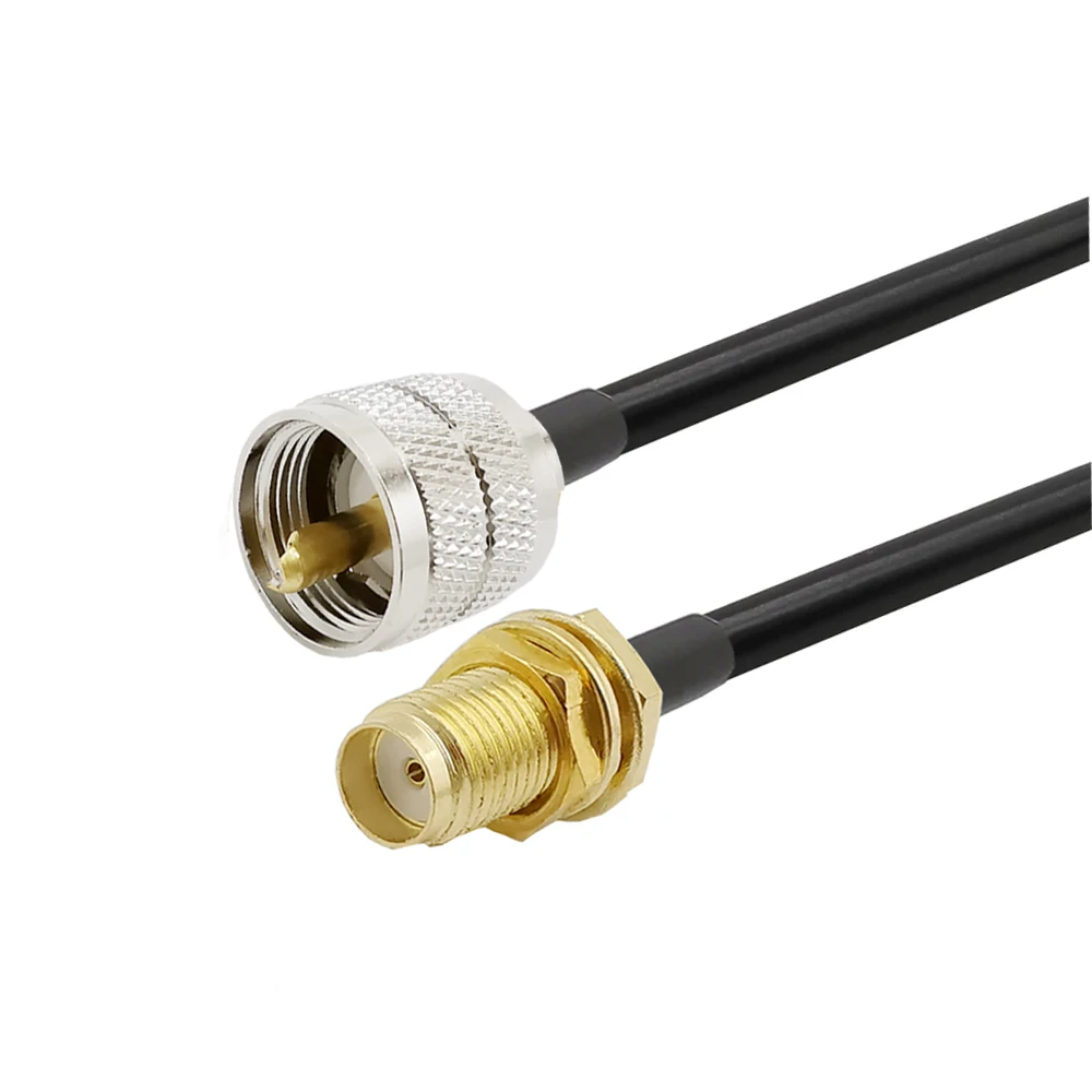 

RG58 SMA Female to UHF SO239 PL259 Male Extension Cord Cable for Ham Radio UHF SO-239 Plug to SMA Jack Adapter
