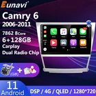 Автомагнитола Eunavi, 2 Din, Android 11, 4G, для Toyota Camry 6, 40, 50, 2006, 2007-2011, мультимедийный видеоплеер, навигация GPS, DVD г.