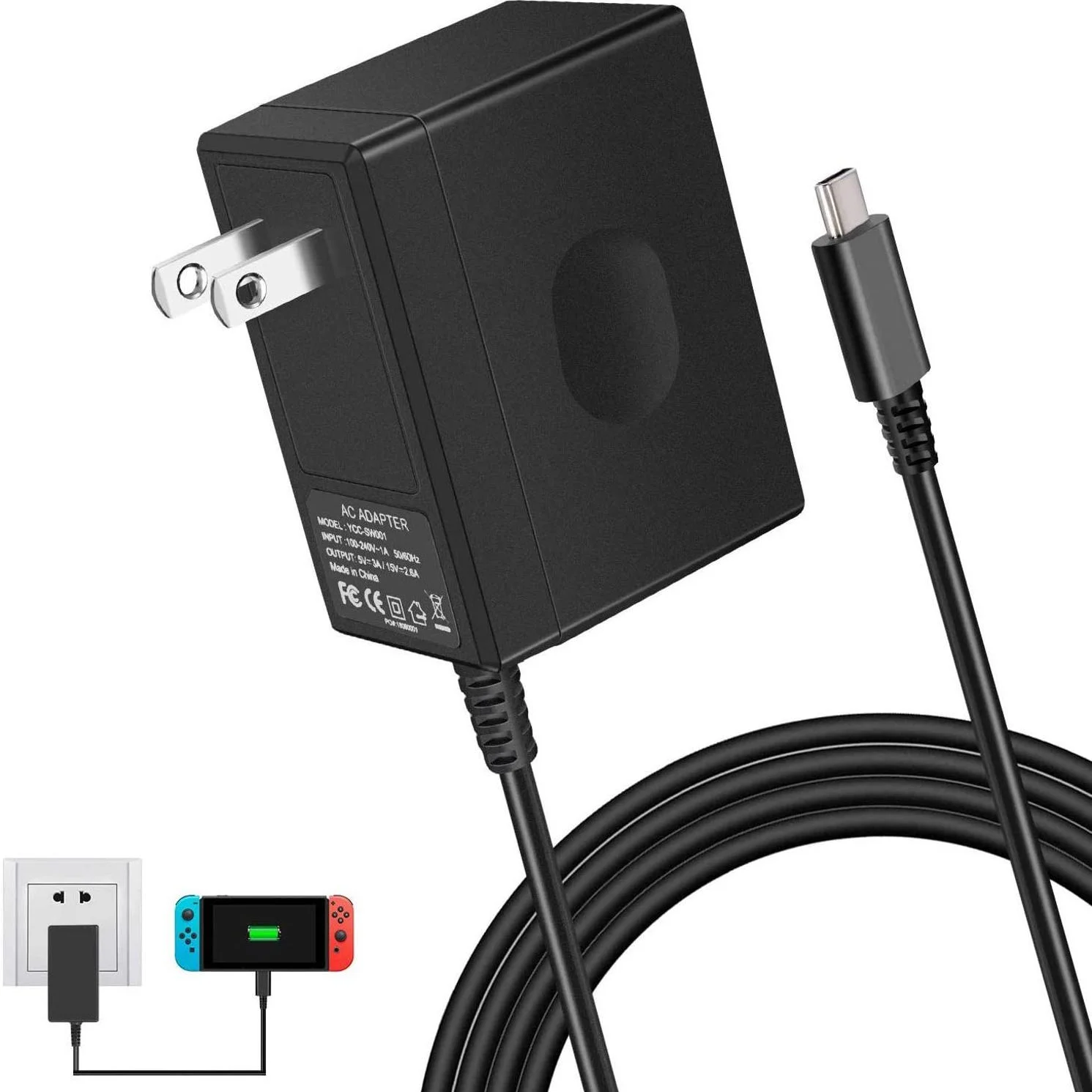 

2X Original EU US Plug Gamepad Power Adapter for Nintend Switch NS Lite Console AC Adapter USBC Typec Home Travel Fast charging