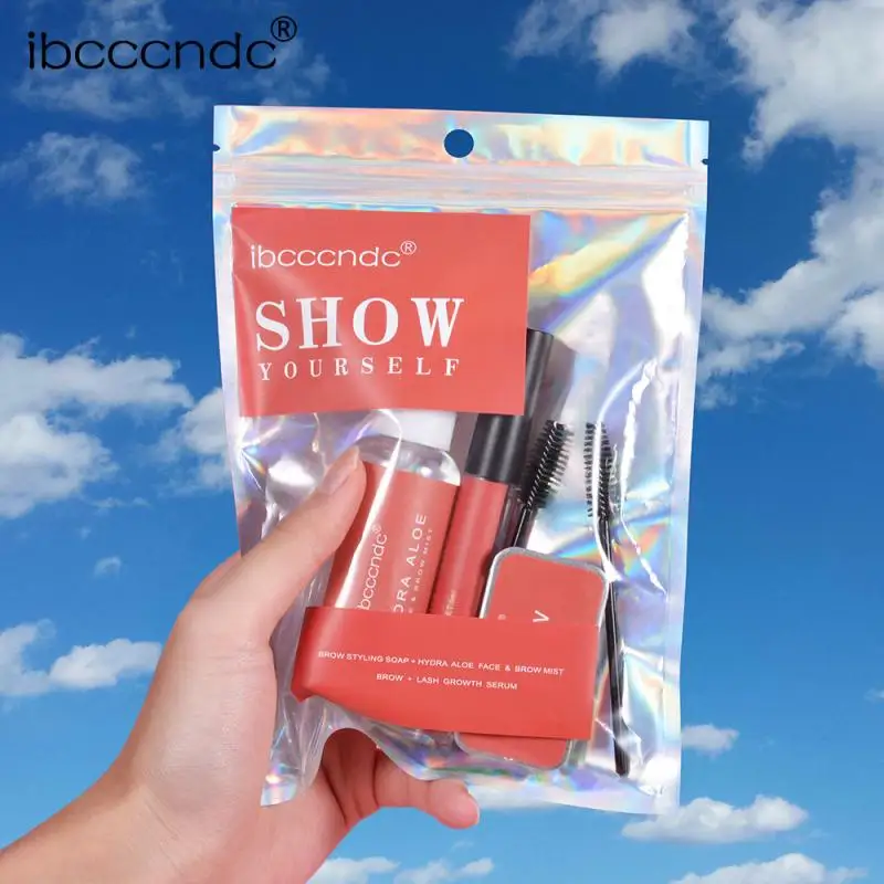 4 шт. Набор для укладки бровей Крем алоэ вера водный спрей роста жидкая кисть