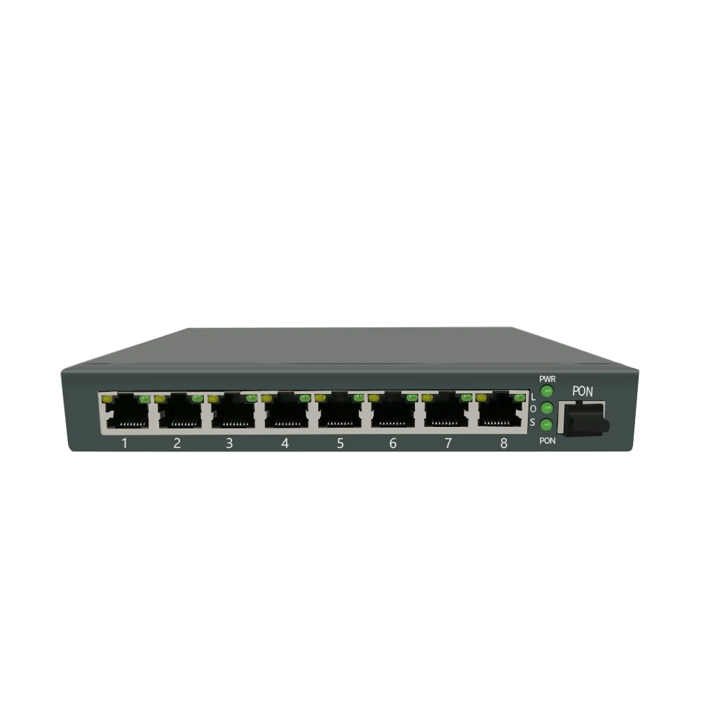 Обратное POE Питание ONU 8FE наружное применение Защита от перенапряжения воды IP65 RPOE