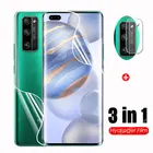 Гидрогелевая пленка 3 в 1 для Huawei Honor 30 Pro Plus, защита экрана и объектива камеры для Honor 30 Pro + Защитная пленка, не стекло