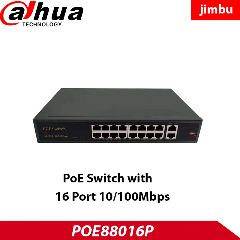 Коммутатор PoE POE88016P 16 портов 100 Мбит/с 2 гигабитных порта м dist Ethernet 10/100/1000 RJ45 48 В