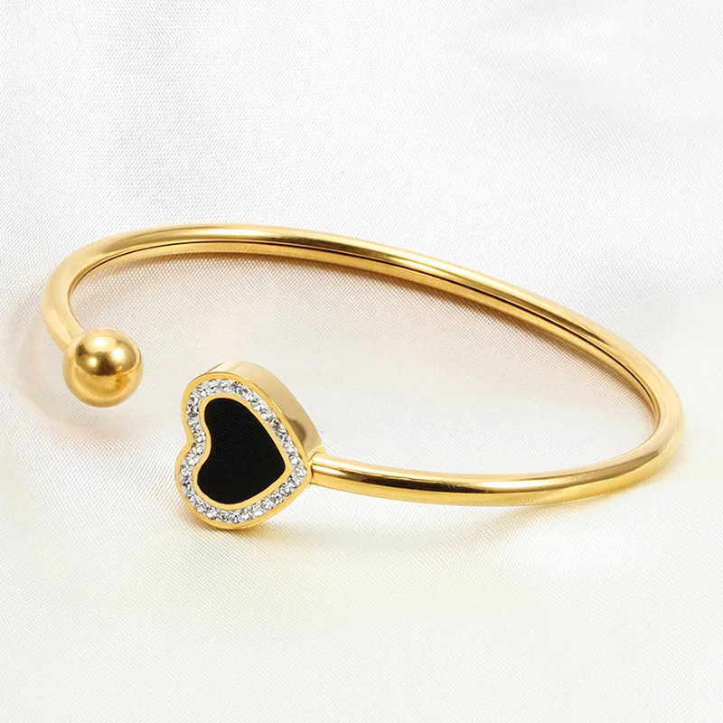 Женский браслет в форме сердца ювелирное изделие женский из нержавеющей стали с