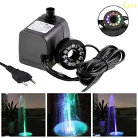110v 220v at 380submersible water pumps for aquarium fish tank garden pond statuary outdoor fountain pump with 12 pcs led lights