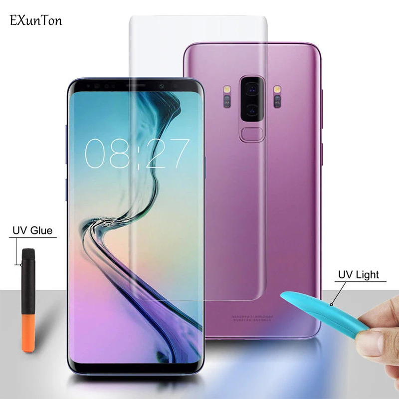 Для Samsung Galaxy Note 20 Ultra 10 Plus 9 8 UV защита для экрана полное покрытие закаленное стекло